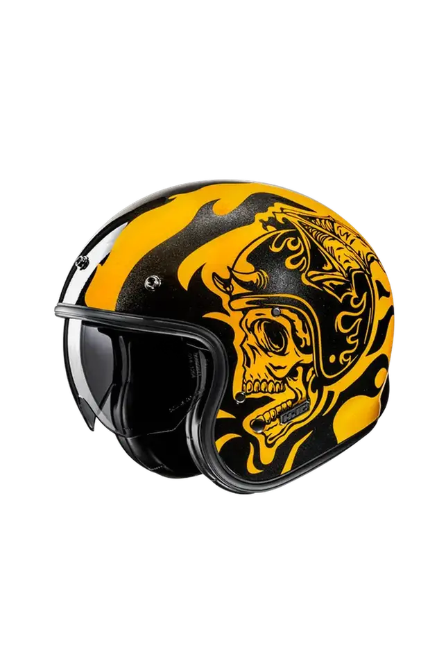 HJC V31 FLAME MC3 JET APERTO STILE RETRÒ CASCHI DI MOTO CLASSICO