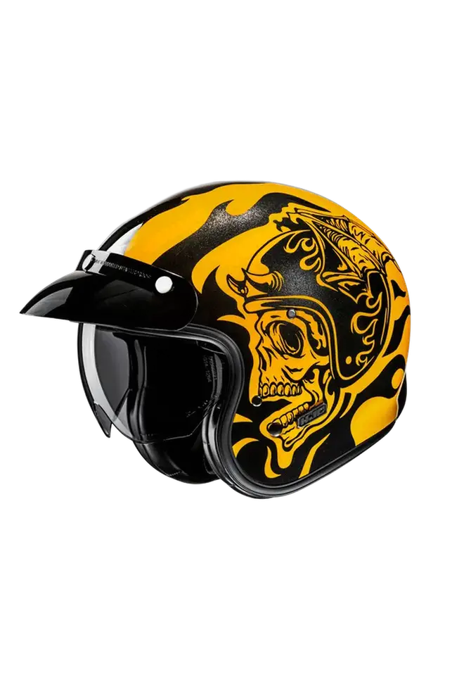 HJC V31 FLAME MC3 JET APERTO STILE RETRÒ CASCHI DI MOTO CLASSICO