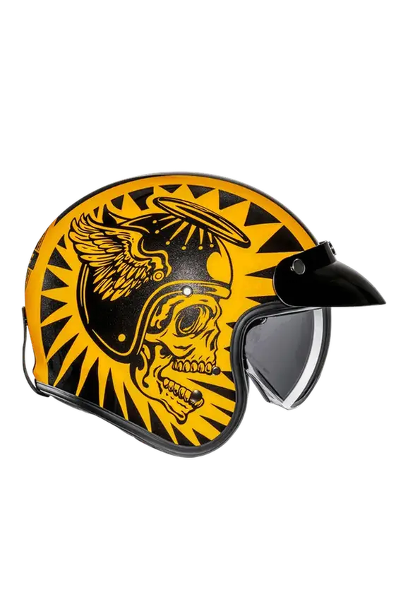 HJC V31 FLAME MC3 JET APERTO STILE RETRÒ CASCHI DI MOTO CLASSICO