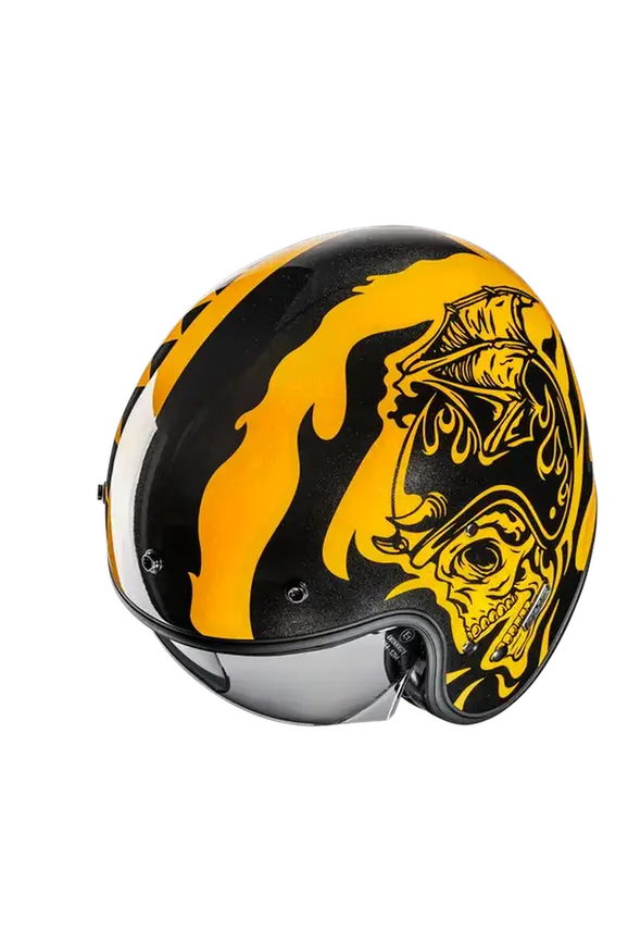 HJC V31 FLAME MC3 JET APERTO STILE RETRÒ CASCHI DI MOTO CLASSICO