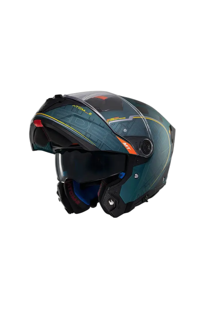 MT ATOM 2 SV DESTINY SPORTIVO C6 MODULARE CASCHI DI MOTO NERO BLU OPACO