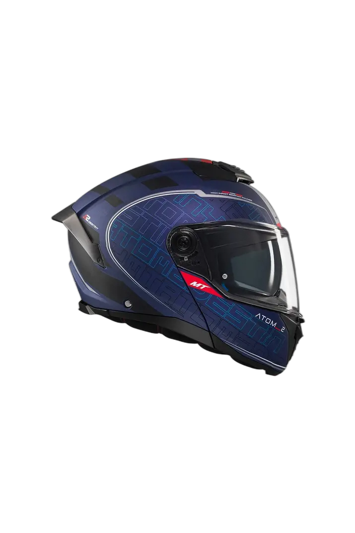 MT ATOM 2 SV DESTINY MODULARE C7 CASCHI DI MOTO NERO VIOLA OPACO