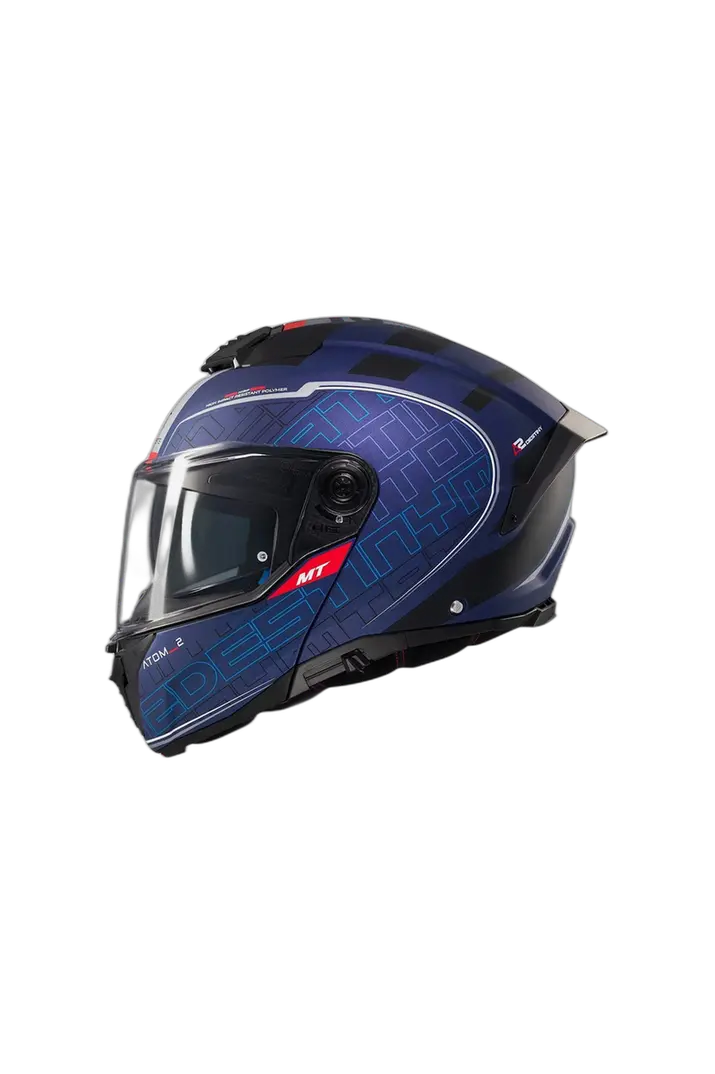 MT ATOM 2 SV DESTINY MODULARE C7 CASCHI DI MOTO NERO VIOLA OPACO