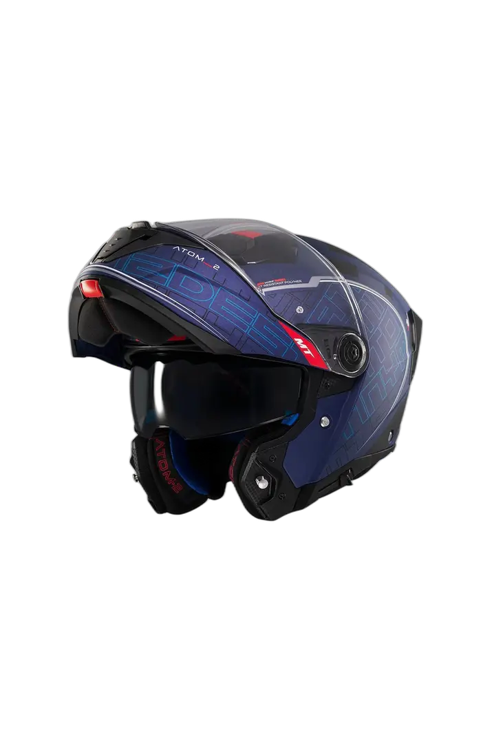 MT ATOM 2 SV DESTINY MODULARE C7 CASCHI DI MOTO NERO VIOLA OPACO