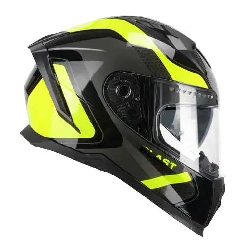 CGM 311R BLAST RACE INTEGRALI CASCHI DI MOTO NERO GIALLO FLUO