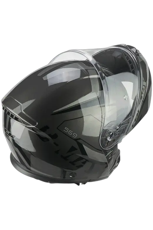 CGM 569G C MAX CITY GRAPHITE SPORTIVA MODULARE CASCHI DI MOTO NERA