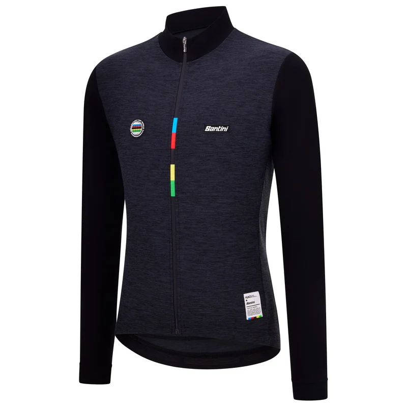 Maglia maniche lunghe Santini UCI - Nero