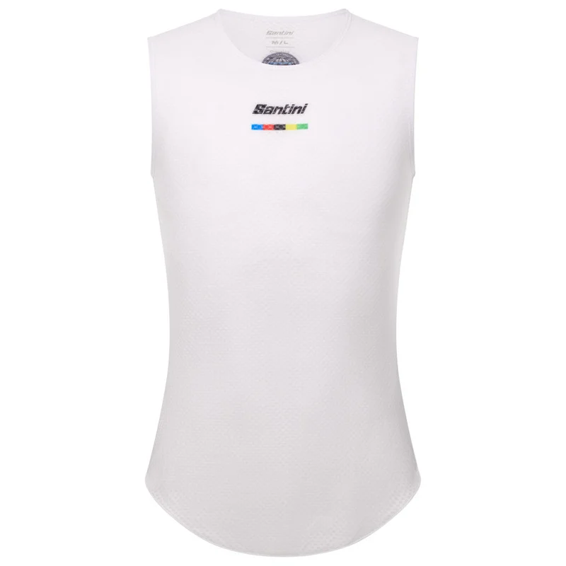 Maglia intima senza maniche Santini UCI - Bianco
