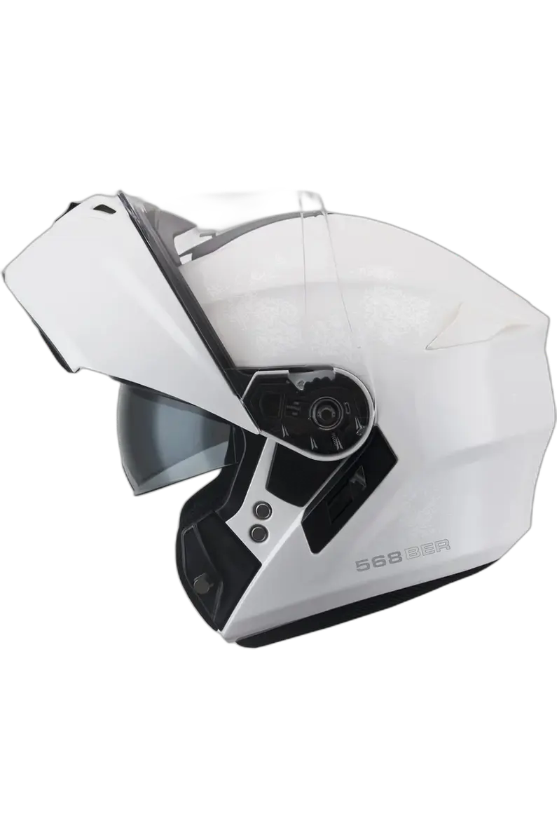CGM 568A BER MONO MODULARE FLIP UP CASCHI DI MOTO MOTO BIANCO
