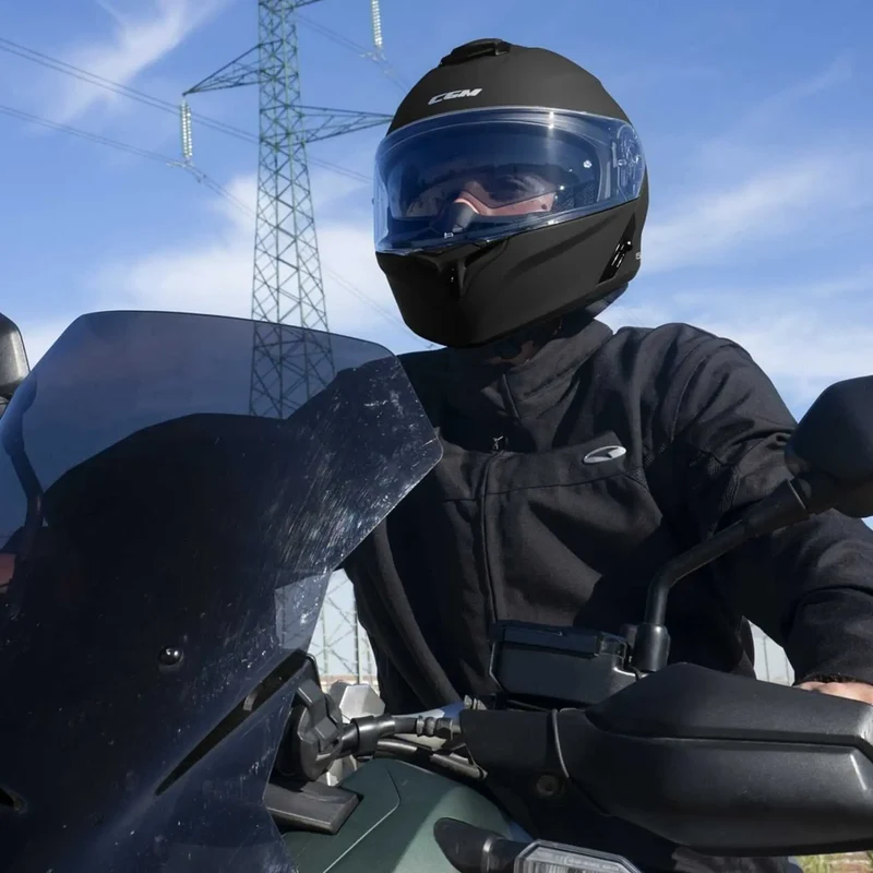 CGM 568A BER MONO MODULARE CASCHI DI MOTO NERO OPACO