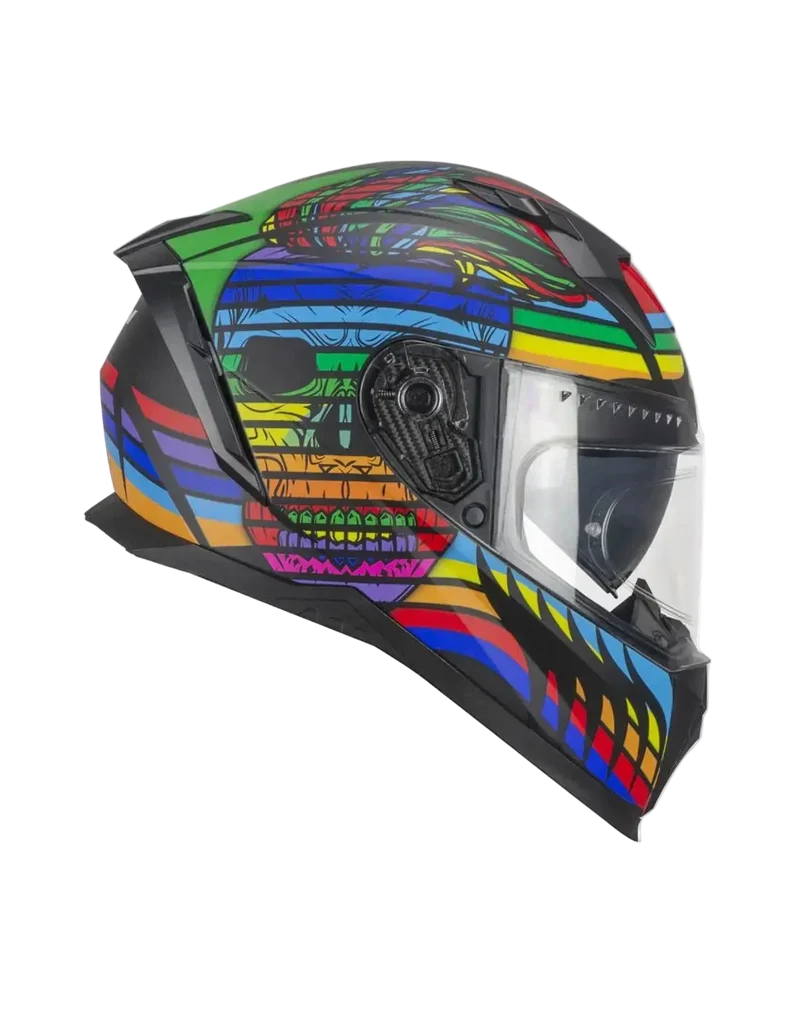 CGM 311X BLAST SKULL INTEGRALI CASCHI DI MOTO NERO BLU ROSSO OPACO