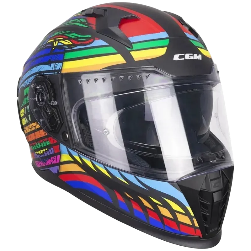 CGM 311X BLAST SKULL INTEGRALI CASCHI DI MOTO NERO BLU ROSSO OPACO