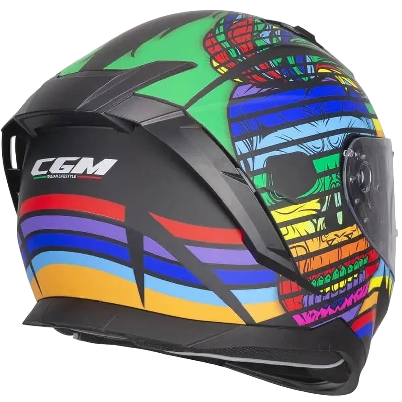 CGM 311X BLAST SKULL INTEGRALI CASCHI DI MOTO NERO BLU ROSSO OPACO