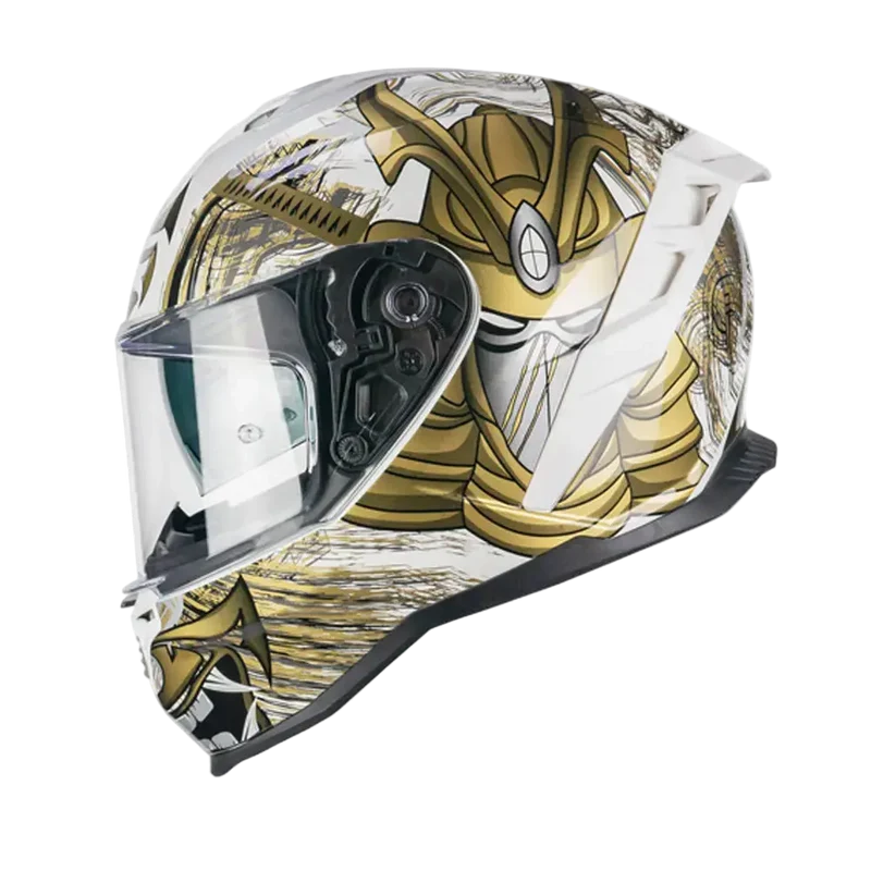 CGM 363S SHOT NIPPO INTEGRALI CASCHI DI MOTO BIANCO ORO