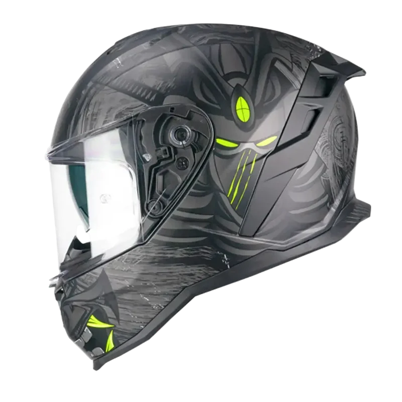 CGM 363S SHOT NIPPO INTEGRALI CASCHI DI MOTO NERO FLUO GIALLO MATE