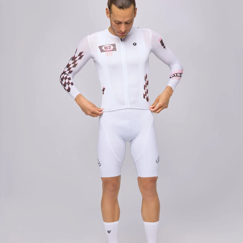 Maglia maniche lunghe Pissei Thunder - Bianco