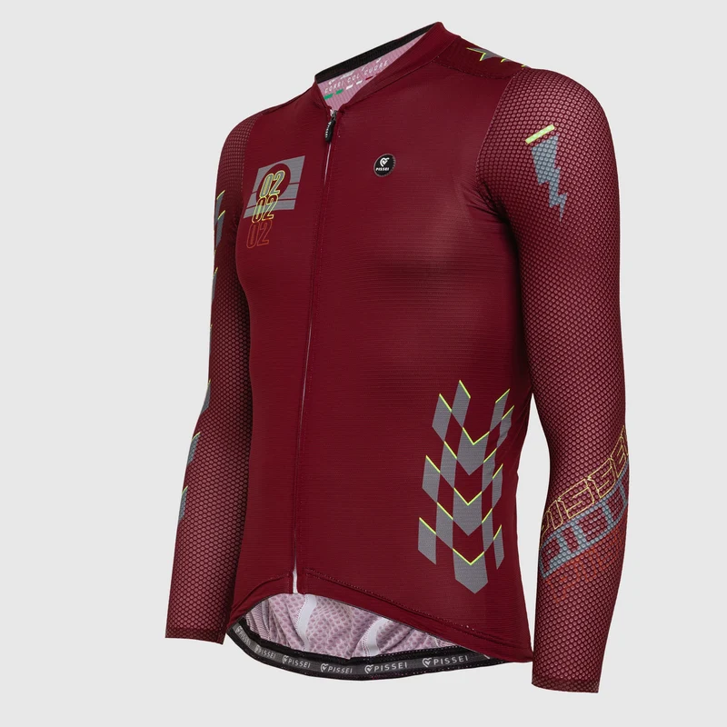 Maglia maniche lunghe Pissei Thunder - Bordeaux
