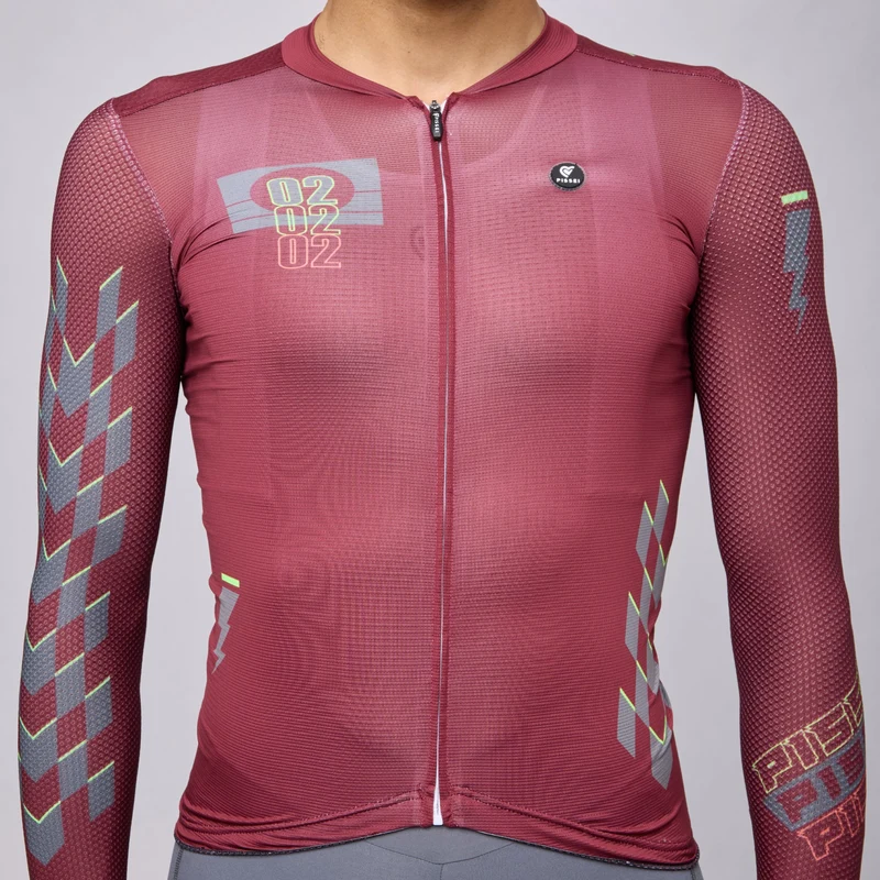 Maglia maniche lunghe Pissei Thunder - Bordeaux