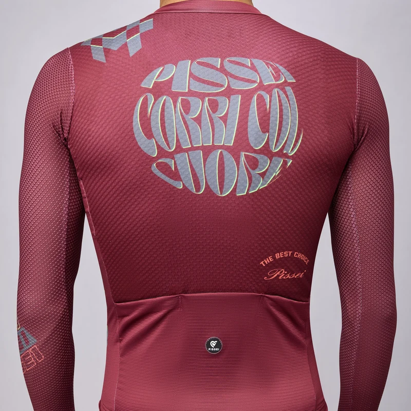 Maglia maniche lunghe Pissei Thunder - Bordeaux