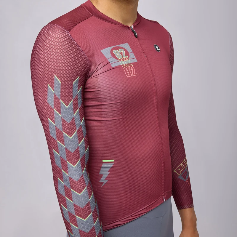 Maglia maniche lunghe Pissei Thunder - Bordeaux