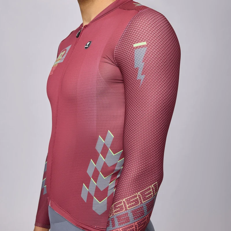 Maglia maniche lunghe Pissei Thunder - Bordeaux