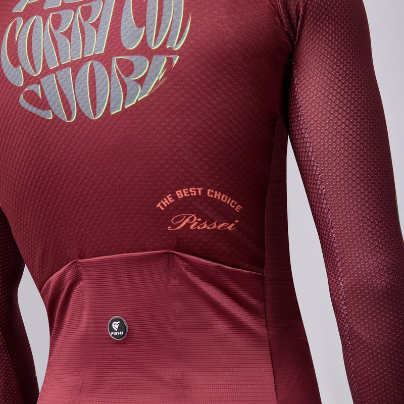 Maglia maniche lunghe Pissei Thunder - Bordeaux