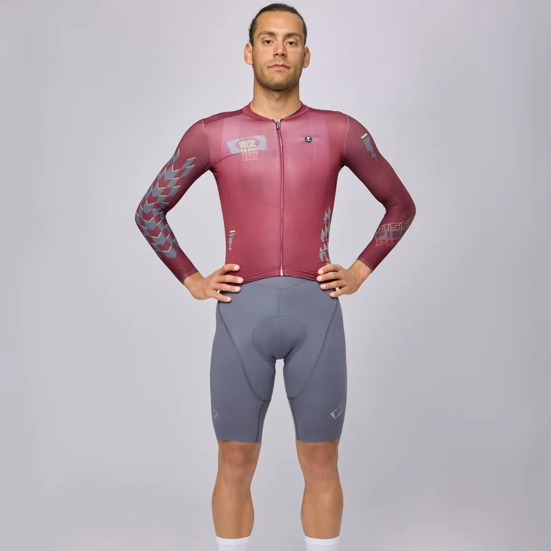 Maglia maniche lunghe Pissei Thunder - Bordeaux