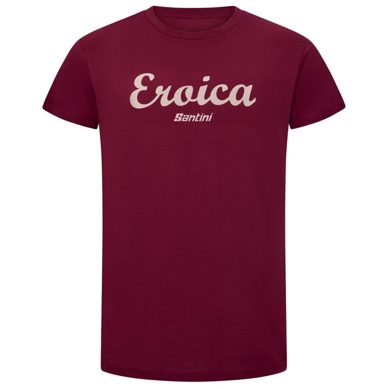 T-Shirt Santini Eroica Cipressi - Bordeaux