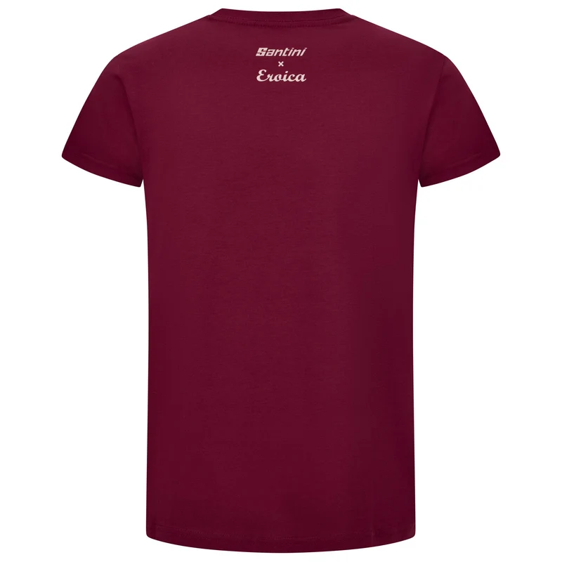 T-Shirt Santini Eroica Cipressi - Bordeaux