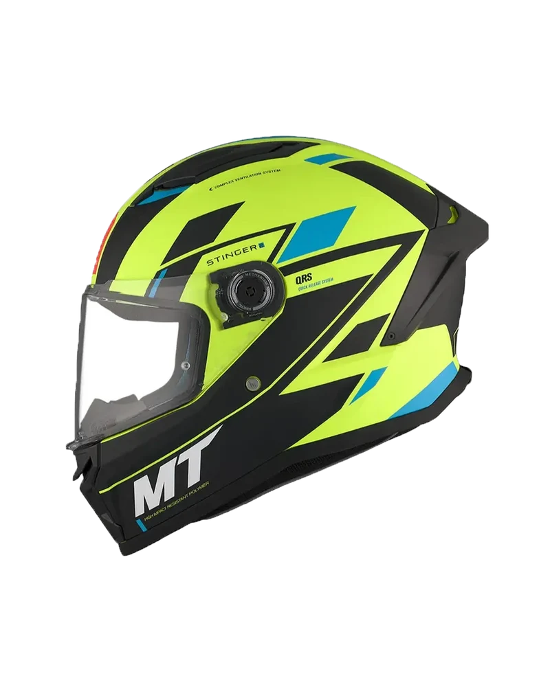 MT STINGER 2 ZIVZE C3 INTEGRALE CASCHI DI MOTO OPACO GIALLO FLUO NERO