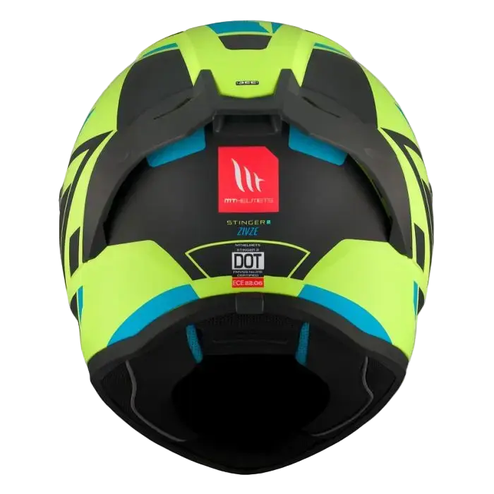 MT STINGER 2 ZIVZE C3 INTEGRALE CASCHI DI MOTO OPACO GIALLO FLUO NERO
