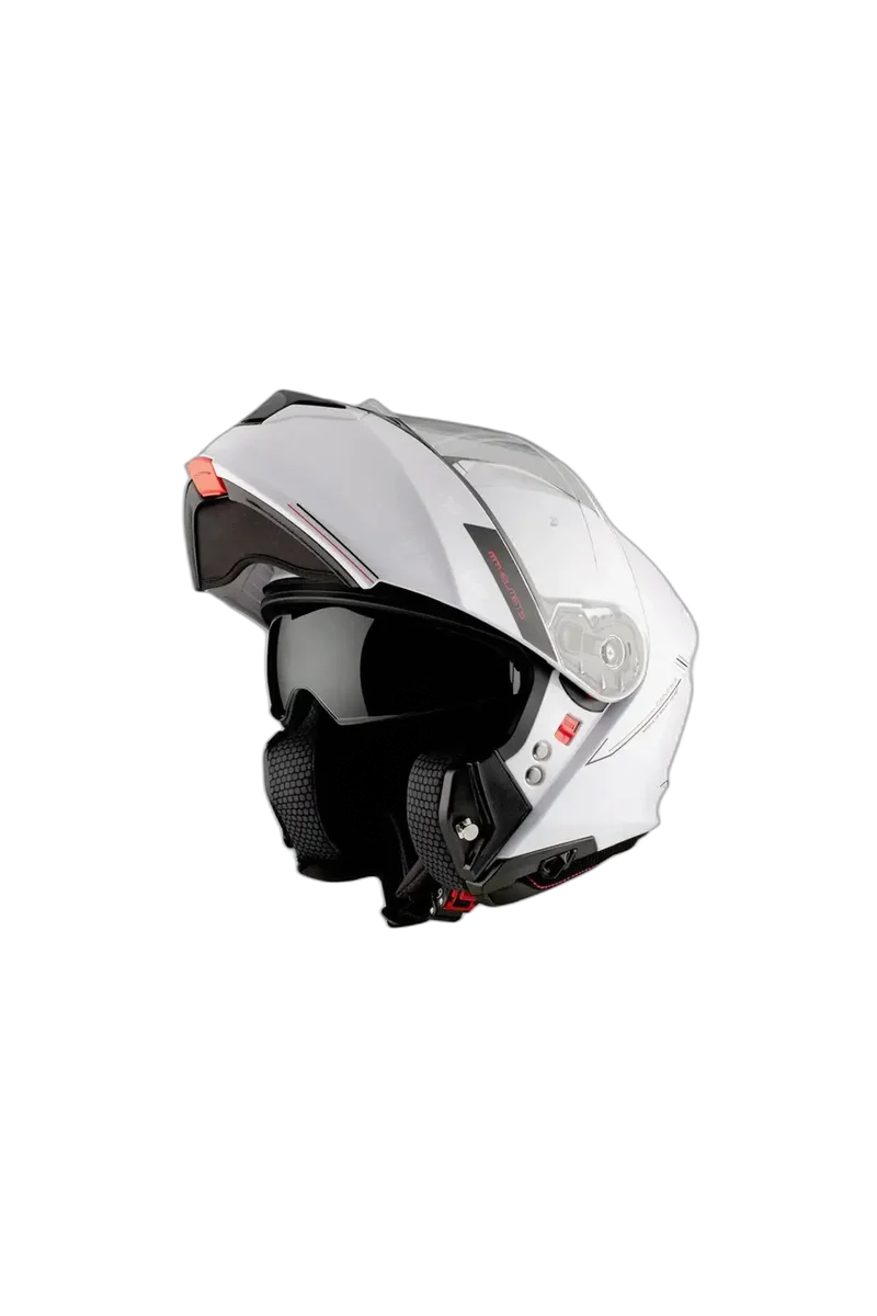 MT GENESIS SV SOLID A0 MODULARE CASCHI DI MOTO BLANCO LUCIDA