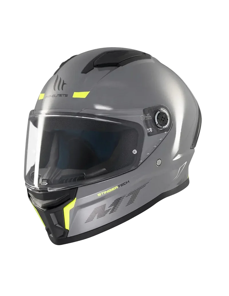 MT STINGER 2 SOLID A12 INTEGRALE CASCHI DI MOTO GRIGIO LUCIDA