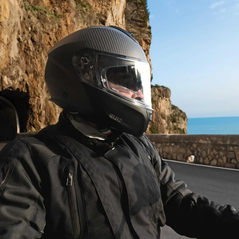 CGM 560C MAD PRO CARBON MODULARE CASCHI DI MOTO NERO OPACO