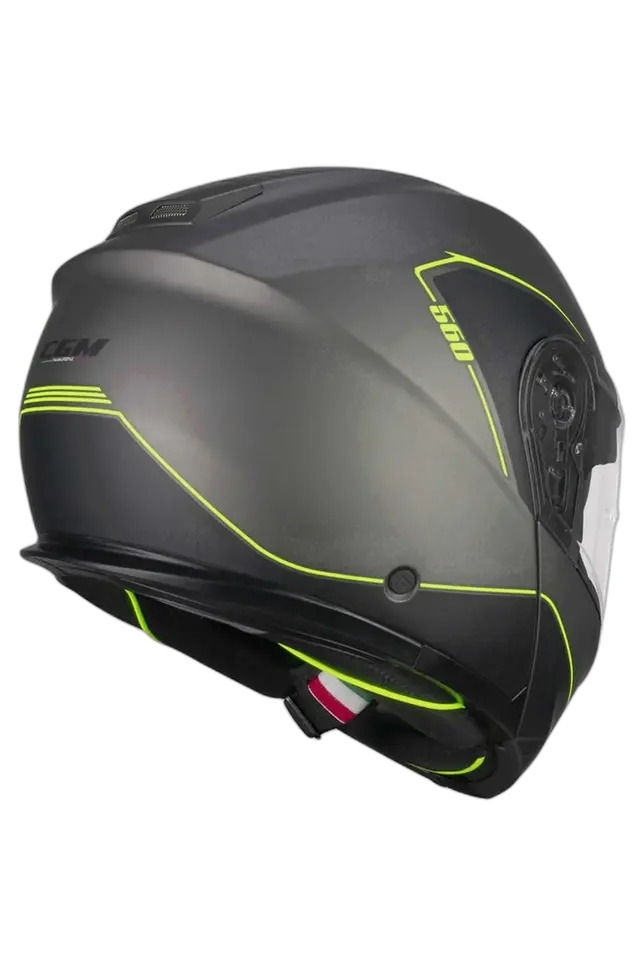 CGM 560G MAD RIDE MODULARE GRAFITE CASCHI DI MOTO GIALLO FLUO OPACO
