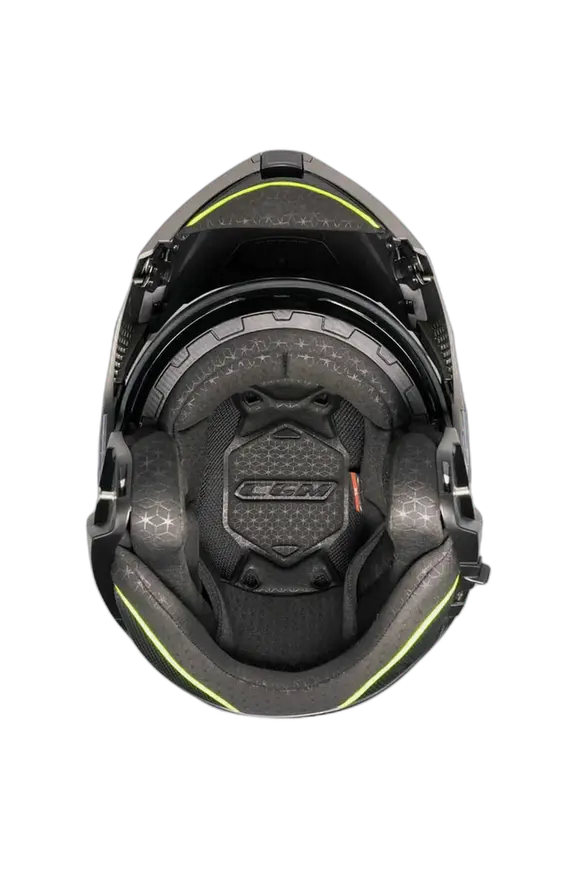CGM 560G MAD RIDE MODULARE GRAFITE CASCHI DI MOTO GIALLO FLUO OPACO