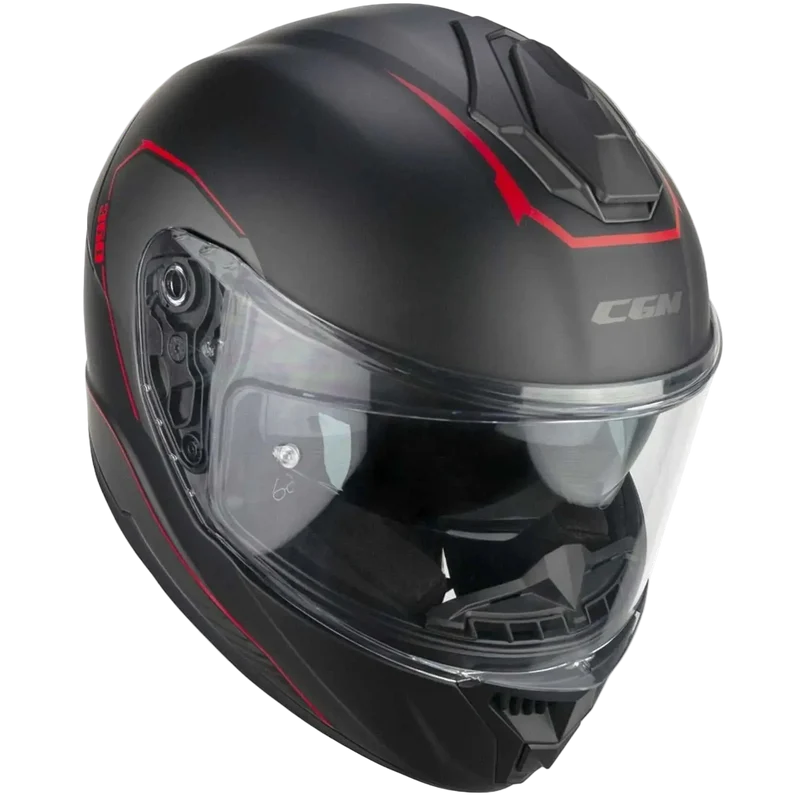 CGM 360G KAD RIDE INTEGRALI CASCHI DI MOTO NERO ROSSO OPACO