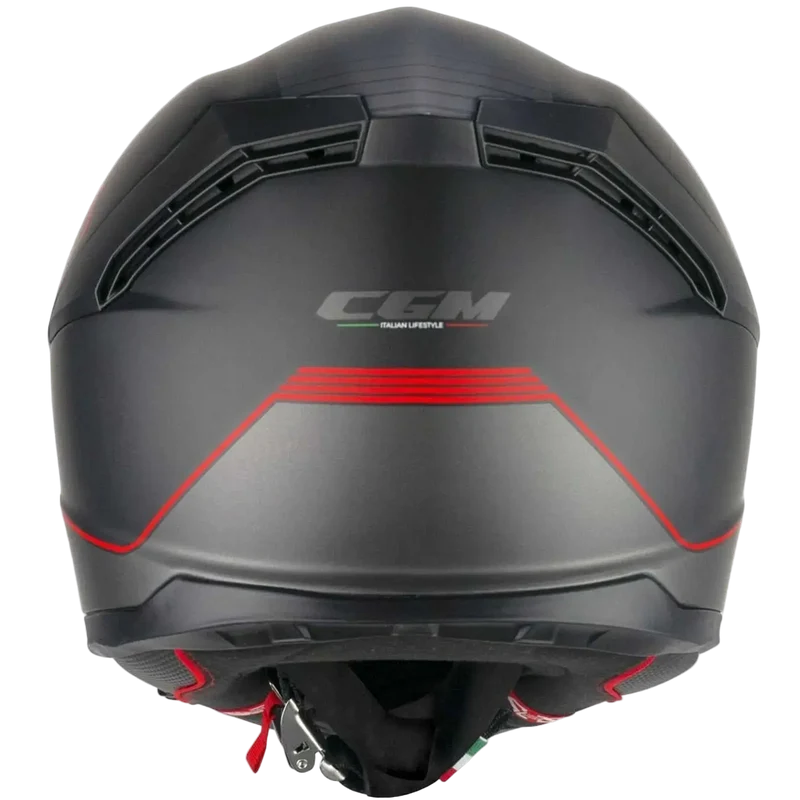 CGM 360G KAD RIDE INTEGRALI CASCHI DI MOTO NERO ROSSO OPACO