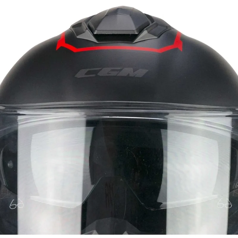 CGM 360G KAD RIDE INTEGRALI CASCHI DI MOTO NERO ROSSO OPACO