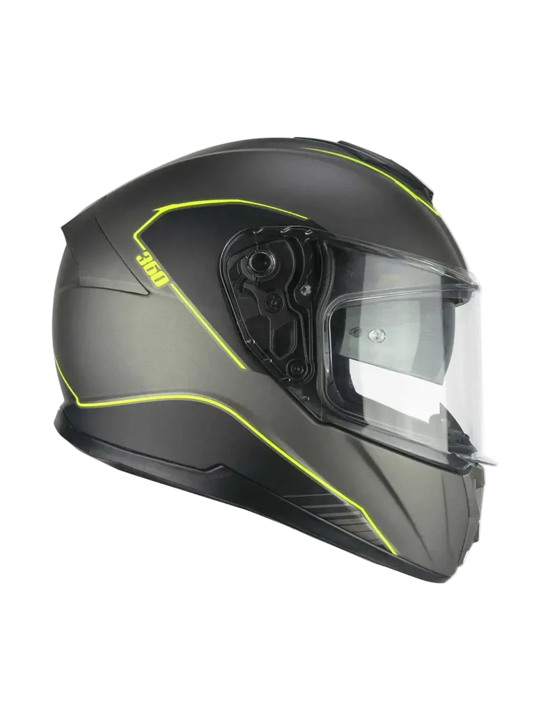 CGM 360G KAD RIDE INTEGRALI GRAFITE CASCHI DI MOTO GIALLO FLUO OPACO
