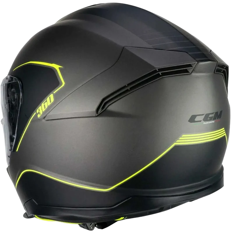 CGM 360G KAD RIDE INTEGRALI GRAFITE CASCHI DI MOTO GIALLO FLUO OPACO