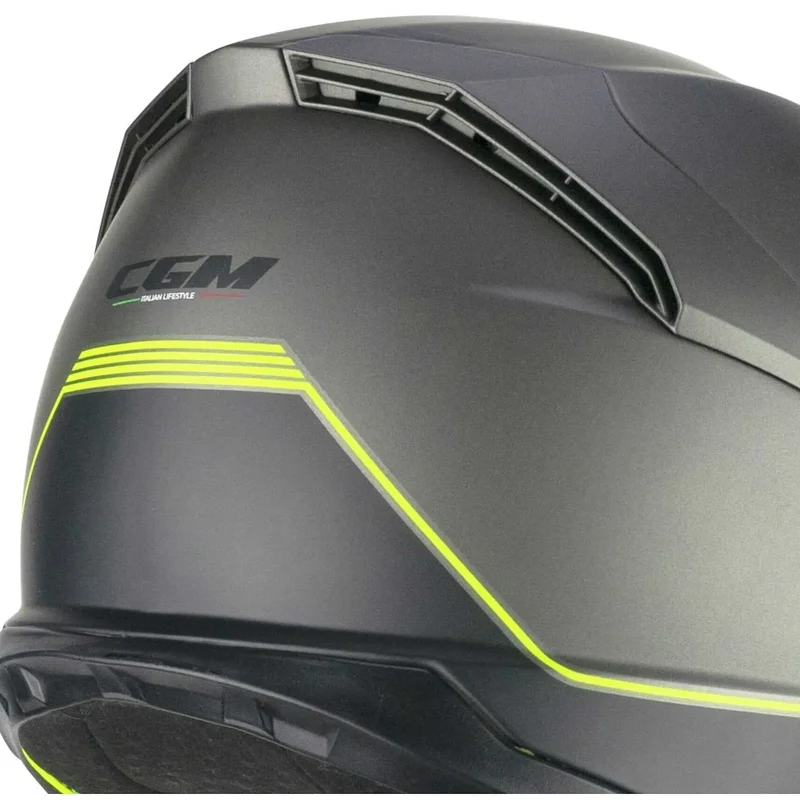 CGM 360G KAD RIDE INTEGRALI GRAFITE CASCHI DI MOTO GIALLO FLUO OPACO