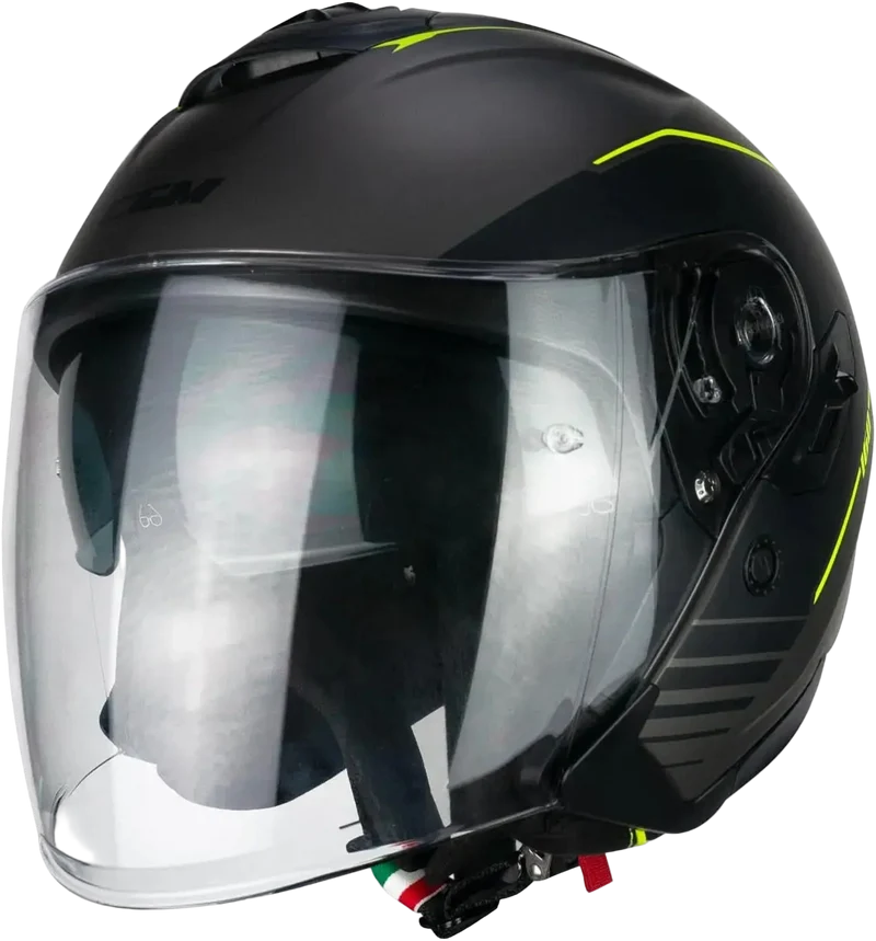 CGM 160G JAD RIDE JET GRAFITE CASCHI DI MOTO OPACO GIALLO FLUO