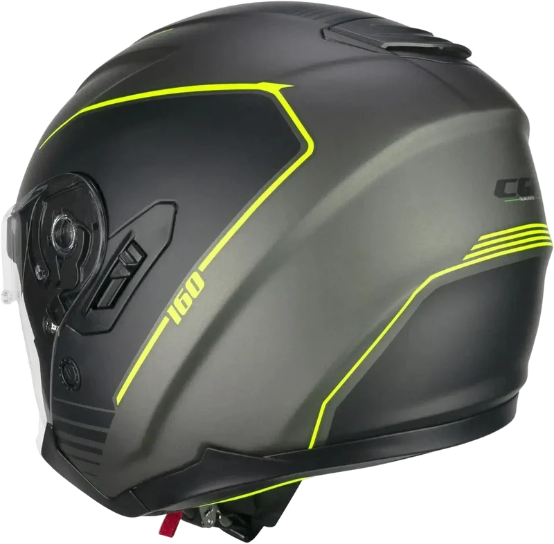 CGM 160G JAD RIDE JET GRAFITE CASCHI DI MOTO OPACO GIALLO FLUO