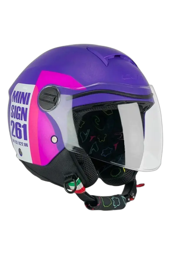 CGM 261X MINI SIGN APERTA JET VIOLA CASCHI DI MOTO ROSA