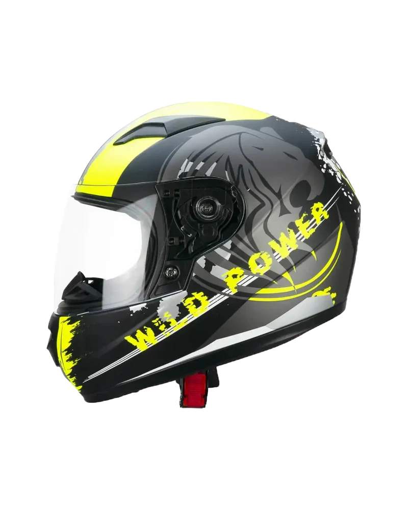 CGM 265G LUCKY WILD INTEGRALI BAMBINI CASCHI DI MOTO NERO GIALLO FLUO OPACO