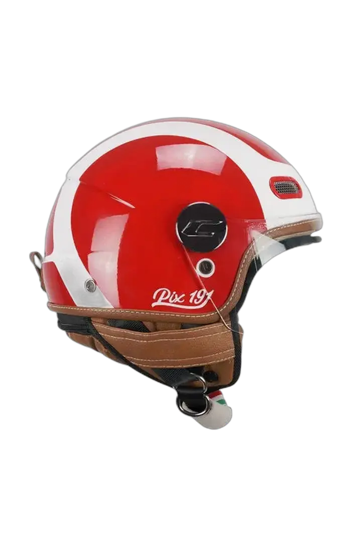 CGM 191G PIX SPRINT JET CASCHI DI MOTO ROSSO BIANCO LUNGO