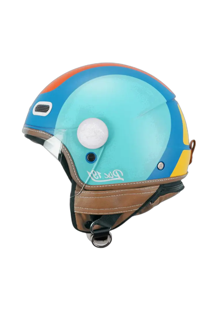 CGM 191G PIX SPRINT JET CASCHI DI MOTO AZZURRO OPACO ARANCIONE LUNGO