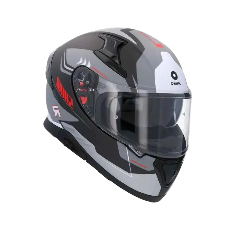 SHIRO KATANA CICLO INTEGRALI CASCHI DI MOTO OPACO NERO GRIGIO BIANCO