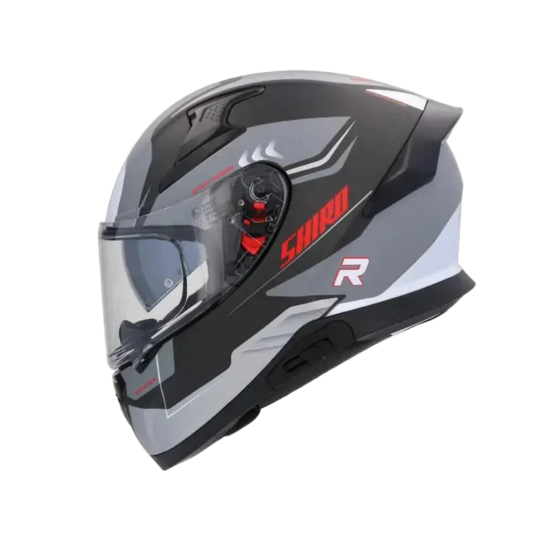 SHIRO KATANA CICLO INTEGRALI CASCHI DI MOTO OPACO NERO GRIGIO BIANCO